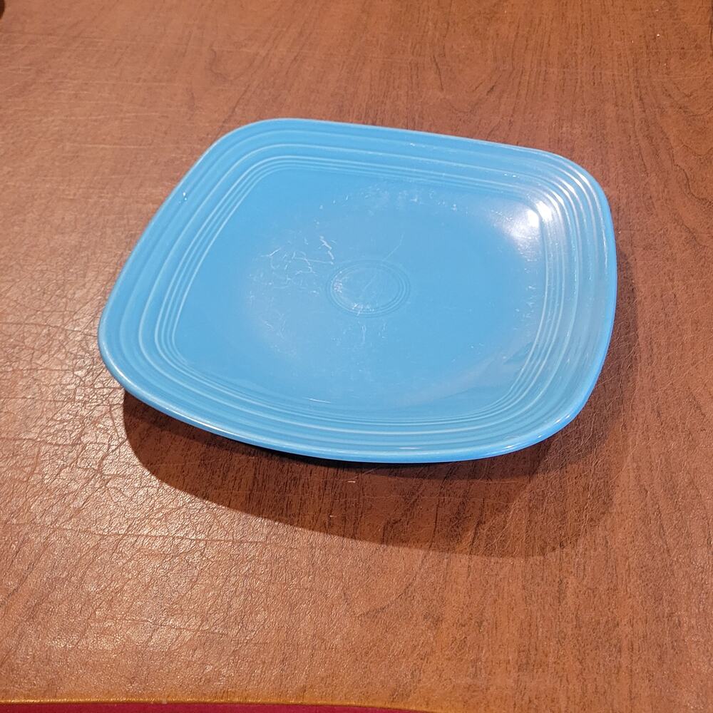Fiesta Peacock Blue Square Dinner Plate 10.75" by Homer Laughlin